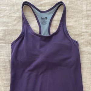 nike purple active tank top